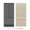 ZLINE 36 in. 19.6 cu. ft. Panel Ready French Door Built-In Bottom Freezer Refrigerator with Water Dispenser and Ice Maker with Stainless Steel Interior, Open Box-Good Condition