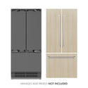 ZLINE 36 in. 19.6 cu. ft. Panel Ready French Door Built-In Bottom Freezer Refrigerator with Water Dispenser and Ice Maker with Stainless Steel Interior (SRBIV-36)