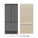 ZLINE 36 in. 19.6 cu. ft. Panel Ready French Door Built-In Bottom Freezer Refrigerator with Water Dispenser and Ice Maker with Stainless Steel Interior, Open Box-Great Condition