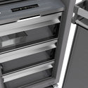 ZLINE 18 in. 8.6 cu. ft. Right Hinge Column Freezer in Satin Stainless Steel with Graphite Gray Interior (RCFVR-SN-18)