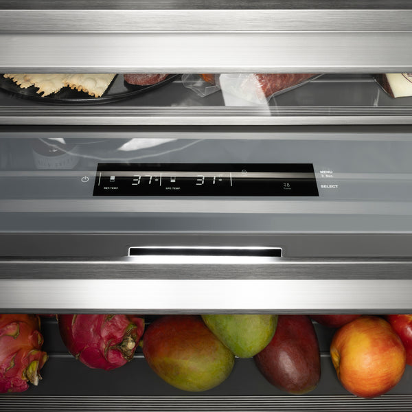ZLINE 30 in. 16.7 cu. ft. Column Refrigerator in Satin Stainless Steel with Graphite Gray Interior (RCRV-SN-30)
