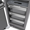 ZLINE 30 in. 16.7 cu. ft. Column Refrigerator in Satin Stainless Steel with Graphite Gray Interior (RCRV-SN-30)