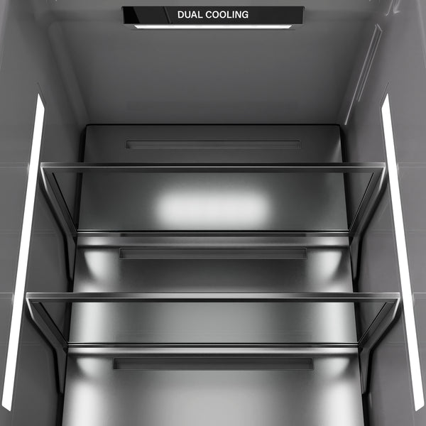 ZLINE 30 in. 16.7 cu. ft. Column Refrigerator in Satin Stainless Steel with Graphite Gray Interior (RCRV-SN-30)