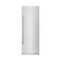 ZLINE 30 in. 16.7 cu. ft. Column Refrigerator in Satin Stainless Steel with Graphite Gray Interior (RCRV-SN-30)