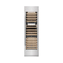 ZLINE 24 in. 12.4 cu. ft. Triple Zone 100 Bottle Column Wine Cooler in Satin Stainless Steel (RCWV-SN-24)