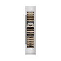 ZLINE Autograph Edition 18 in. 9.0 cu. ft. Triple Zone 68 Bottle Right Hinge Column Wine Cooler in Satin Stainless Steel with Matte Black Accents (RCWVRZ-SN-18-MB)