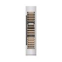 ZLINE Autograph Edition 18 in. 9.0 cu. ft. Triple Zone 68 Bottle Right Hinge Column Wine Cooler in Satin Stainless Steel with Matte Black Accents (RCWVRZ-SN-18-MB)