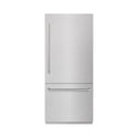 ZLINE 36 in. 19.8 cu. ft. Built-In Bottom Freezer Refrigerator with Water Dispenser and Ice Maker in Satin Stainless Steel with Graphite Gray Interior (GRBIT-SN-36)