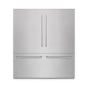 ZLINE 72 in. 39.6 cu. ft. French Door Built-In Bottom Freezer Refrigerator with Water Dispensers and Ice Makers in Satin Stainless Steel with Graphite Gray Interior (GRBIT-SN-72)