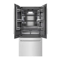 ZLINE 36 in. 19.6 cu. ft. French Door Built-In Bottom Freezer Refrigerator with Water Dispenser and Ice Maker in Satin Stainless Steel with Graphite Gray Interior (GRBIV-SN-36)