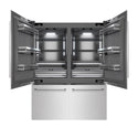 ZLINE 60 in. 32.2 cu. ft. French Door Built-In Bottom Freezer Refrigerator with Water Dispensers and Ice Makers in Satin Stainless Steel with Graphite Gray Interior (GRBIV-SN-60)