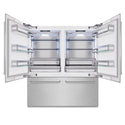 ZLINE 72 in. 39.6 cu. ft. French Door Built-In Bottom Freezer Refrigerator with Water Dispensers and Ice Makers in Satin Stainless Steel (RBIT-SN-72)