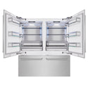 ZLINE 72 in. 39.6 cu. ft. French Door Built-In Bottom Freezer Refrigerator with Water Dispensers and Ice Makers in Satin Stainless Steel (RBIT-SN-72)