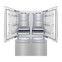 ZLINE 60 in. 32.2 cu. ft. French Door Built-In Bottom Freezer Refrigerator with Water Dispensers and Ice Makers in Satin Stainless Steel (RBIV-SN-60)