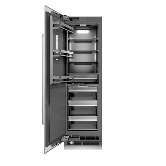 ZLINE 24 in. 12.4 cu. ft. Column Freezer in Stainless Steel with Graphite Gray Interior (RCFV-304-24)