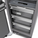 ZLINE 18 in. 8.6 cu. ft. Left Hinge Column Freezer in Stainless Steel with Graphite Gray Interior (RCFVL-304-18)