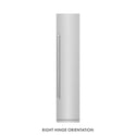 ZLINE 18 in. 8.6 cu. ft. Right Hinge Column Freezer in Stainless Steel with Graphite Gray Interior (RCFVR-304-18) front, closed.