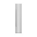ZLINE 18 in. 8.6 cu. ft. Right Hinge Column Freezer in Stainless Steel with Graphite Gray Interior (RCFVR-304-18) front, closed.