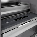 ZLINE 30 in. 16.7 cu. ft. Column Refrigerator in Stainless Steel with Graphite Gray Interior (RCRV-304-30) closes-up detail, touch control panel and temperature display.