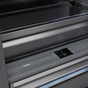 ZLINE Autograph Edition 36 in. 19.8 cu. ft. Built-In Bottom Freezer Refrigerator with Water Dispenser and Ice Maker in Stainless Steel with Graphite Gray Interior and Matte Black Accents (GRBITZ-304-36MB)