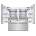 ZLINE 72 in. 39.6 cu. ft. French Door Built-In Bottom Freezer Refrigerator with Water Dispensers and Ice Makers in Stainless Steel (RBIT-304-72)