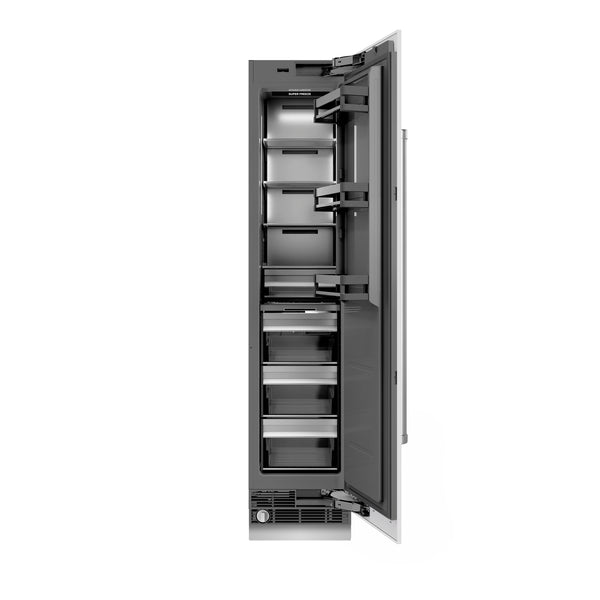 ZLINE 18 in. 8.6 cu. ft. Right Hinge Column Freezer in White Matte with Graphite Gray Interior (RCFVR-WM-18)