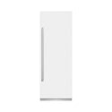 ZLINE 30 in. 16.7 cu. ft. Column Refrigerator in White Matte with Graphite Gray Interior (RCRV-WM-30) front, closed.