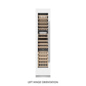 ZLINE 18 in. 9.0 cu. ft. Triple Zone 68 Bottle Left Hinge Column Wine Cooler in White Matte (RCWVL-WM-18) front, closed.