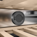 ZLINE Autograph Edition 18 in. 9.0 cu. ft. Triple Zone 68 Bottle Left Hinge Column Wine Cooler in White Matte with Polished Gold Accents (RCWVLZ-WM-18-G)