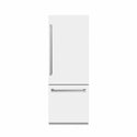 ZLINE 30 in. 16.1 cu. ft. Built-In Bottom Freezer Refrigerator with Water Dispenser and Ice Maker in White Matte with Graphite Gray Interior (GRBIV-WM-30)