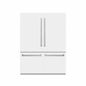 ZLINE 60 in. 32.2 cu. ft. French Door Built-In Bottom Freezer Refrigerator with Water Dispensers and Ice Makers in White Matte with Graphite Gray Interior (GRBIV-WM-60)