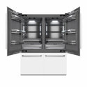 ZLINE 60 in. 32.2 cu. ft. French Door Built-In Bottom Freezer Refrigerator with Water Dispensers and Ice Makers in White Matte with Graphite Gray Interior (GRBIV-WM-60)