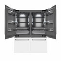 ZLINE 60 in. 32.2 cu. ft. French Door Built-In Bottom Freezer Refrigerator with Water Dispensers and Ice Makers in White Matte with Graphite Gray Interior (GRBIV-WM-60)