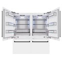 ZLINE Autograph Edition 72 in. 39.6 cu. ft. French Door Built-In Bottom Freezer Refrigerator with Water Dispensers and Ice Makers in White Matte and Matte Black Accents (RBITZ-WM-72-MB)