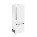 ZLINE 30 in. 16.1 cu. ft. Built-In Bottom Freezer Refrigerator with Water Dispenser and Ice Maker in White Matte (RBIV-WM-30)