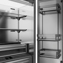 ZLINE 36 in. 19.6 cu. ft. French Door Built-In Bottom Freezer Refrigerator with Water Dispenser and Ice Maker in White Matte with Stainless Steel Interior (SRBIV-WM-36)