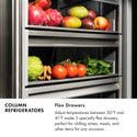 ZLINE 24 in. 12.5 cu. ft. Panel Ready Column Refrigerator with Graphite Gray Interior, Open Box-Good Condition