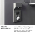 ZLINE 24 in. 12.5 cu. ft. Panel Ready Column Refrigerator with Graphite Gray Interior, Open Box-Great Condition