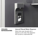 ZLINE 30 in. 16.7 cu. ft. Column Refrigerator in Satin Stainless Steel with Graphite Gray Interior (RCRV-SN-30)