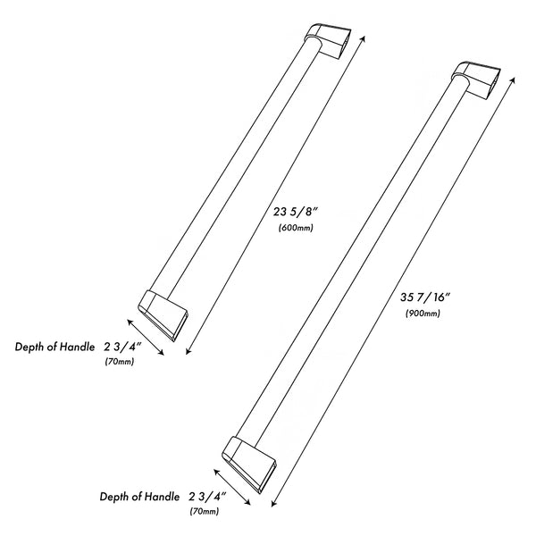 ZLINE Autograph Edition 30 in. Built-In Refrigerator Helix Handles (Set of 2) in Polished Gold (RBIVHZ-K-G-30)