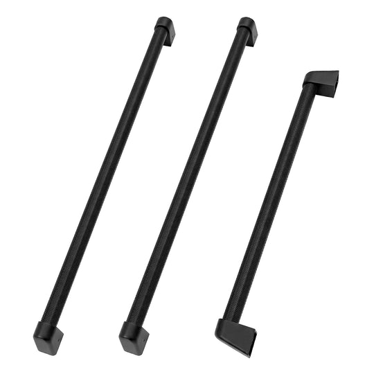 ZLINE Autograph Edition 36 in. Built-In Refrigerator Helix Handles (Set of 3) in Matte Black (RBIVHZ-K-MB-36)