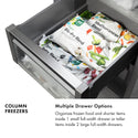 ZLINE 18 in. 8.6 cu. ft. Panel Ready Right Hinge Column Freezer with Graphite Gray Interior, Open Box-Great Condition