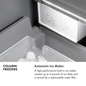 ZLINE 24 in. 12.4 cu. ft. Panel Ready Column Freezer with Graphite Gray Interior, Open Box-Good Condition