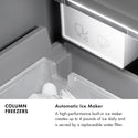 ZLINE 24 in. 12.4 cu. ft. Panel Ready Column Freezer with Graphite Gray Interior, Open Box-Great Condition