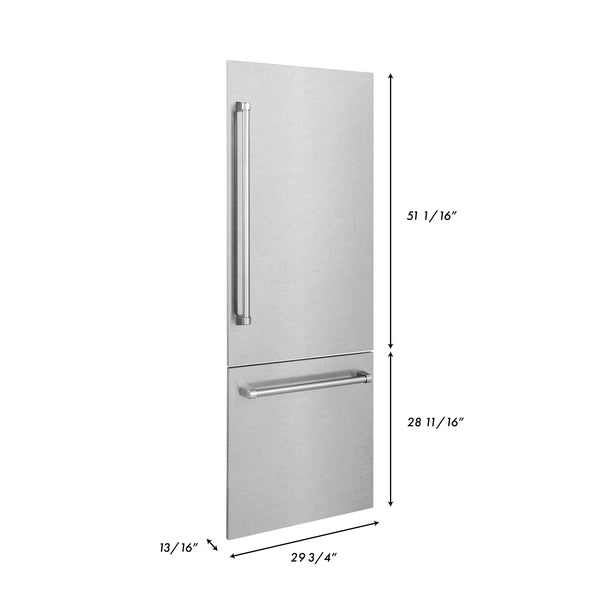 ZLINE 30" Refrigerator Panels in Fingerprint Resistant Stainless Steel for a 30" Built-in Refrigerator (RPBIV-SN-30)