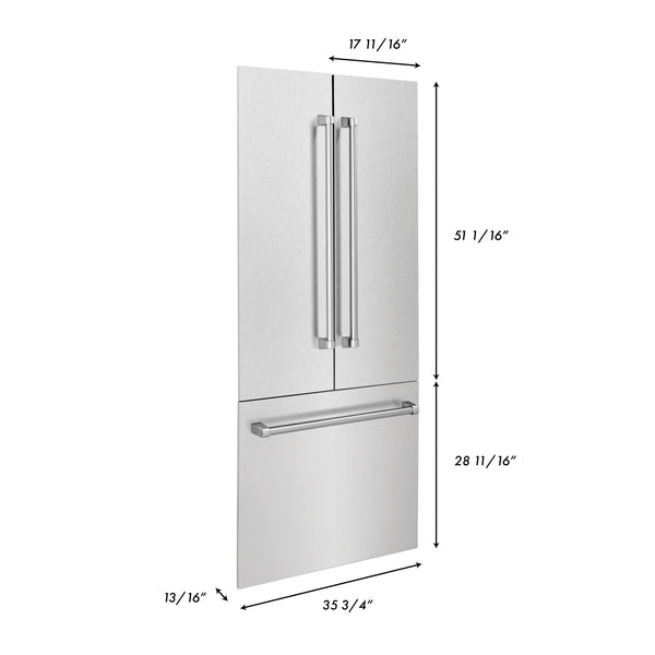 Refrigerator Panel in Fingerprint Resistant Stainless Steel (RPBIV-SN-36)