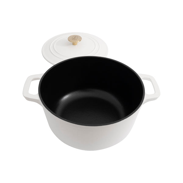 ZLINE 5-Piece Enameled Cast Iron Cookware Set in White Matte (CWSETS-WM-5)