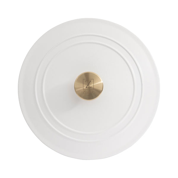 ZLINE 5-Piece Enameled Cast Iron Cookware Set in White Matte (CWSETS-WM-5)