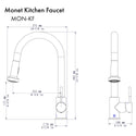 ZLINE Monet Kitchen Faucet in Champagne Bronze (MON-KF-CB)