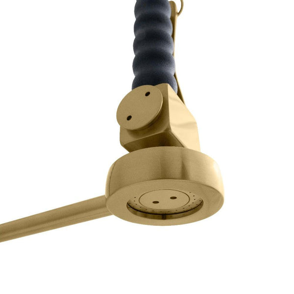 ZLINE Van Gogh Kitchen Faucet in Champagne Bronze (VNG-KF-CB) pull down spray wand.